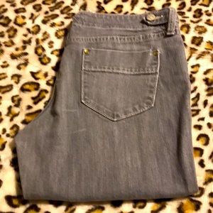 Gray low rise jeans